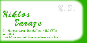 miklos darazs business card